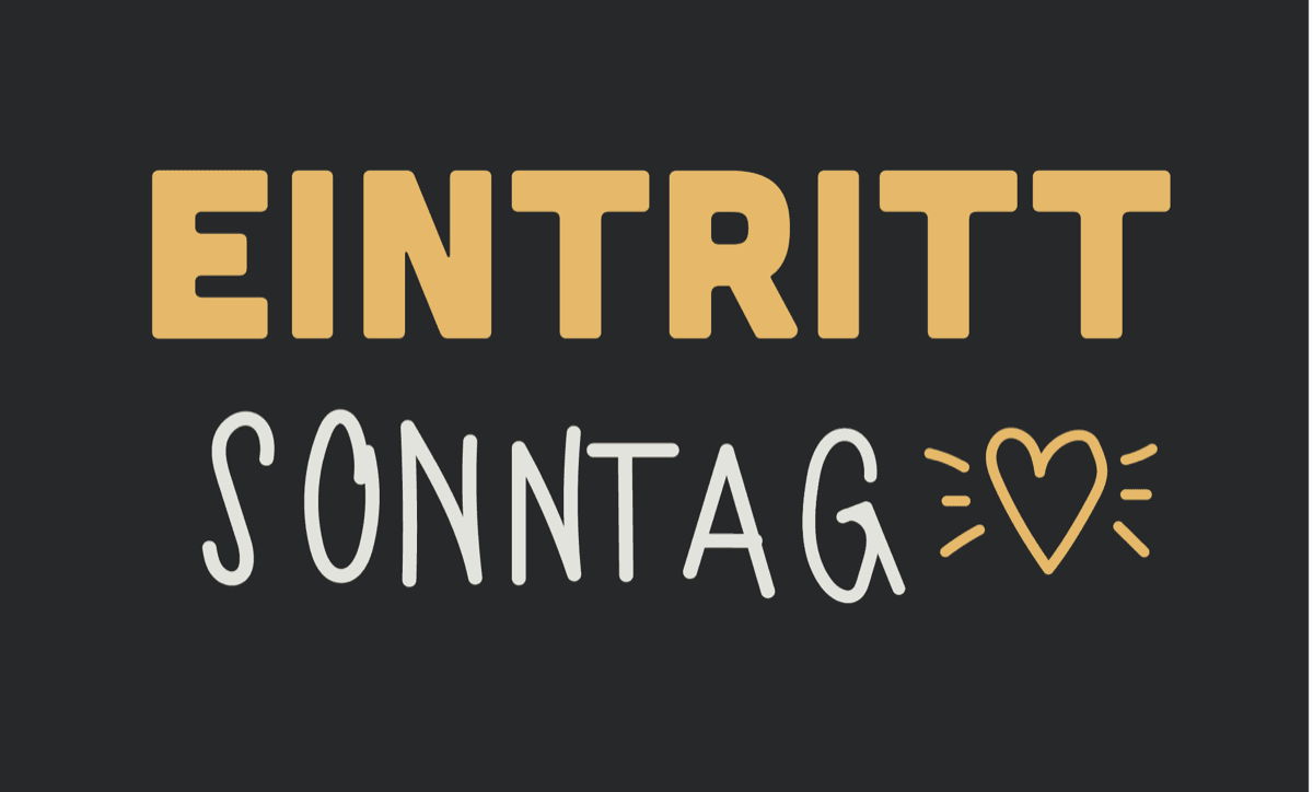 Eintritt Sonntag
